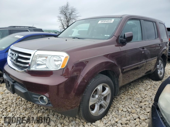 2013 Honda Pilot EX-L with VIN 5FNYF4H5XDB024483, listed as a Copart auction lot 48504835 with 214,652 mi miles and Salvage Title. Bid and sale history available at carsss.com. Image 1.