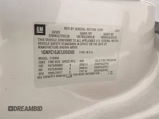 2007 Chevrolet Suburban LT с VIN 1GNFC16J67J350302, выставлен на аукционе IAAI как лот 41940082 с пробегом 176 491 миль миль и . История ставок и продаж доступна на DreamBid. Изображение 9.