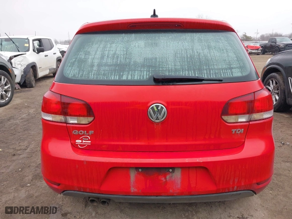 2011 Volkswagen Golf TDI with VIN WVWDM7AJ4BW205021, listed as a IAAI auction lot 41481686 with 115,423 mi miles. Bid and sale history available at carsss.com. Image 16.