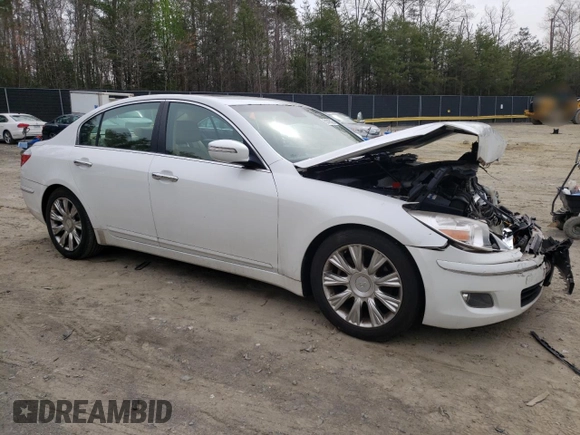 2011 Hyundai Genesis with VIN KMHGC4DE3BU143308, listed as a Copart auction lot 51416025 with 98,377 mi miles and Salvage Title. Bid and sale history available at carsss.com. Image 4.