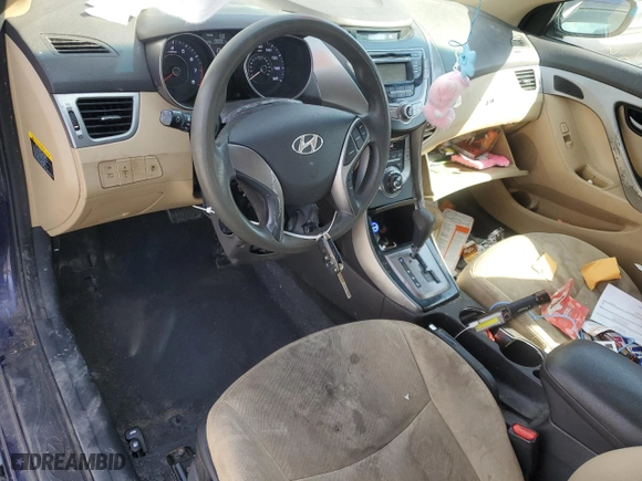 2013 Hyundai Elantra GLS PZEV with VIN 5NPDH4AE1DH188970, listed as a Copart auction lot 46876585 with 136,081 mi miles and Salvage Title. Bid and sale history available at carsss.com. Image 8.