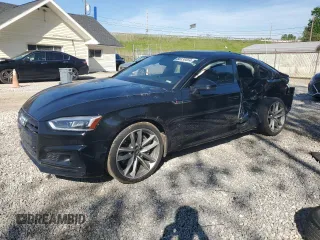 2019 Audi A5 Sportback Prestige with VIN WAUFNCF56KA023860, listed as a Copart auction lot 56330054 with 0 mi miles and Salvage Title. Bid and sale history available at carsss.com. Image 1.