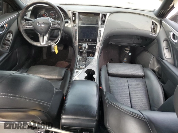 2020 Infiniti Q50 Luxe with VIN JN1EV7AR2LM254113, listed as a Copart auction lot 53379655 with 56,099 mi miles and Salvage title. Bid and sale history available at DreamBid. Image 8.