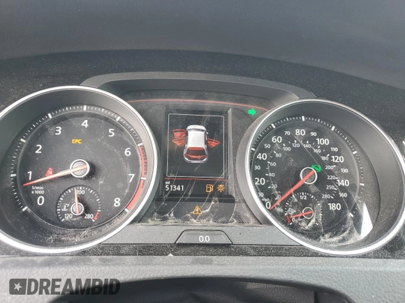 2019 Volkswagen Golf GTI S with VIN 3VW6T7AU4KM021622, listed as a Copart auction lot 58735964 with 51,341 mi miles and Salvage Title. Bid and sale history available at carsss.com. Image 9.