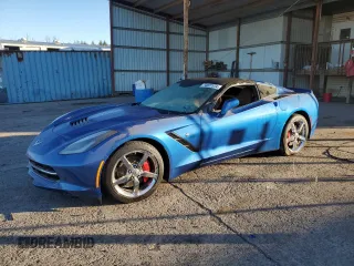 2014 Chevrolet Corvette 3LT with VIN 1G1YE2D72E5108811, listed as a Copart auction lot 74807174 with 57,060 mi miles and Salvage Title. Bid and sale history available at carsss.com. Image 1.