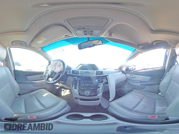 2013 Honda Odyssey EX-L with VIN 5FNRL5H6XDB015049, listed as a Copart auction lot 48691415 with 150,480 mi miles and Salvage Title. Bid and sale history available at DreamBid. Image 13.