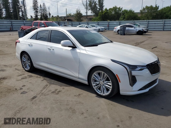 2021 Cadillac CT4 Premium Luxury z VIN 1G6DB5RK0M0113954, wystawiony jako Copart lot #58101165 z przebiegiem 33 957 mil mil oraz Tytuł czysty. Historia ofert i sprzedaży dostępna na DreamBid. Obrazek 4.