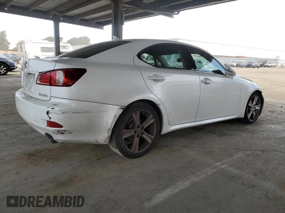 2012 Lexus IS 250 with VIN JTHBF5C26C5181502, listed as a Copart auction lot 47047335 with 184,726 mi miles and Salvage Title. Bid and sale history available at DreamBid. Image 3.