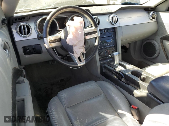 2007 Ford Mustang Deluxe with VIN 1ZVFT80NX75295405, listed as a Copart auction lot 47836085 with 214,405 mi miles and Salvage Title. Bid and sale history available at carsss.com. Image 8.
