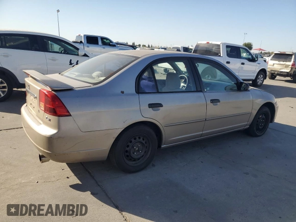 2001 Honda Civic LX with VIN 2HGES15531H611696, listed as a Copart auction lot 73084574 with 187,311 mi miles and Salvage Title. Bid and sale history available at carsss.com. Image 3.