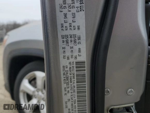 2019 Jeep Compass Latitude with VIN 3C4NJCBB0KT835170, listed as a Copart auction lot 48960715 with 78,874 mi miles and Salvage Title. Bid and sale history available at carsss.com. Image 15.