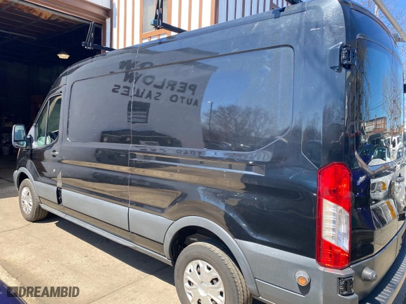 2015 Ford Transit Cargo Van with VIN 1FTNR2CMXFKA85769, listed as a Copart auction lot 53966365 with 147,051 mi miles and Clean Title. Bid and sale history available at carsss.com. Image 3.