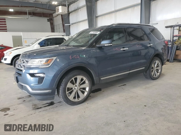 2018 Ford Explorer Limited with VIN 1FM5K8F83JGC77841, listed as a Copart auction lot 51765965 with 145,624 mi miles and Salvage Title. Bid and sale history available at carsss.com. Image 1.