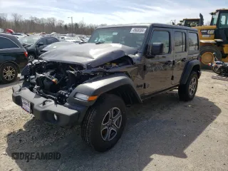 2022 Jeep Wrangler Unlimited Willys Sport with VIN 1C4HJXDM8NW276565, listed as a Copart auction lot 49680384 with Not provided miles and Salvage title. Bid and sale history available at DreamBid. Image 1.