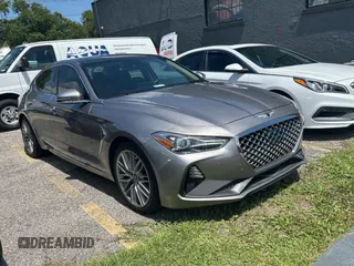 2021 Genesis G70 2.0T с VIN KMTG34LAXMU074866, выставлен на аукционе Copart как лот 64325395 с пробегом 54 029 миль миль и Чистый • Clean title. История ставок и продаж доступна на DreamBid. Изображение 1.