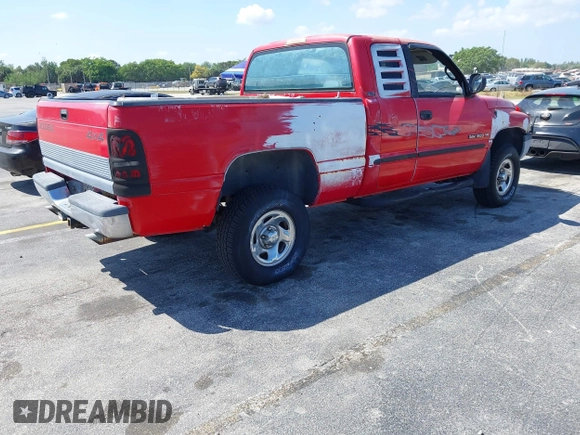 2000 Dodge 1500 with VIN 1B7HF13Z2YJ102259, listed as a IAAI auction lot 41795843 with 123,827 mi miles and . Bid and sale history available at DreamBid. Image 4.