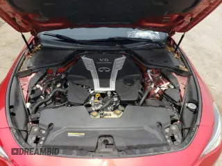 2017 Infiniti Q60 Red Sport 400 with VIN JN1FV7EK9HM610355, listed as a Copart auction lot 57042185 with 54,581 mi miles and Salvage title. Bid and sale history available at DreamBid. Image 11.