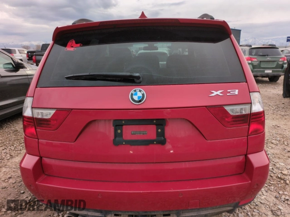 2008 BMW X3 3.0si with VIN WBXPC93408WJ19932, listed as a Copart auction lot 50939975 with 117,323 mi miles and Salvage Title. Bid and sale history available at carsss.com. Image 6.