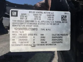 2018 Cadillac XT5 Premium Luxury FWD with VIN 1GYKNERS6JZ139813, listed as a Copart auction lot 65519875 with 96,567 mi miles and Non repairable. Bid and sale history available at DreamBid. Image 15.