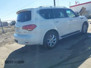 2014 Infiniti QX80 with VIN JN8AZ2NE8E9064773, listed as a IAAI auction lot 41902629 with 142,331 mi miles. Bid and sale history available at carsss.com. Image 4.