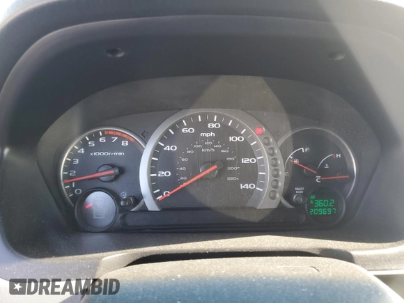 2005 Honda Pilot EX-L z VIN 2HKYF18635H569581, wystawiony jako Copart lot #57295595 z przebiegiem 209 697 mil mil oraz Szkoda całkowita • Salvage title. Historia ofert i sprzedaży dostępna na DreamBid. Obrazek 9.