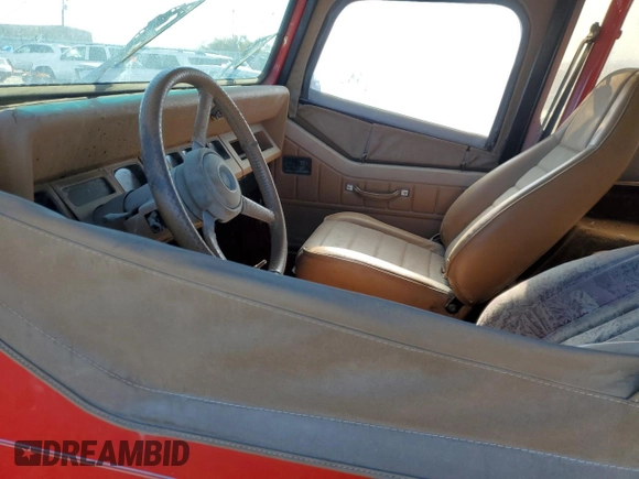 1995 Jeep Wrangler S with VIN 1J4FY19P3SP287072, listed as a Copart auction lot 79582064 with 0 mi miles and Salvage Title. Bid and sale history available at carsss.com. Image 7.