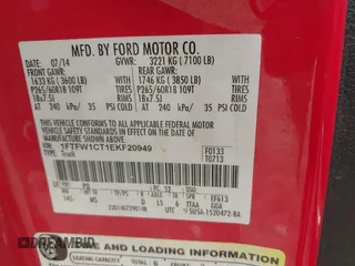 2014 Ford F-150 XL z VIN 1FTFW1CT1EKF20949, wystawiony jako IAAI lot #42344583 z przebiegiem 218 122 mil mil oraz . Historia ofert i sprzedaży dostępna na DreamBid. Obrazek 9.