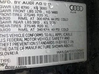 2014 Audi Q7 3.0T Premium Plus with VIN WA1LGAFE6ED013461, listed as a Copart auction lot 45347045 with 139,453 mi miles and Clean Title. Bid and sale history available at carsss.com. Image 13.