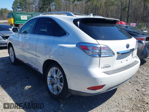 2010 Lexus RX 450h with VIN JTJBC1BA0A2026919, listed as a IAAI auction lot 41816077 with 117,577 mi miles and . Bid and sale history available at DreamBid. Image 3.