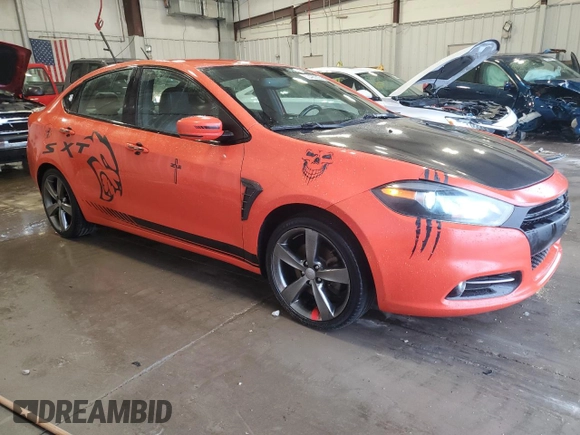 2015 Dodge Dart GT with VIN 1C3CDFEB9FD363434, listed as a Copart auction lot 53495305 with 122,244 mi miles and Clean Title. Bid and sale history available at carsss.com. Image 4.