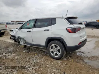 2024 Jeep Compass Sport with VIN 3C4NJDAN2RT114666, listed as a Copart auction lot 60560255 with 28,366 mi miles and Salvage title. Bid and sale history available at DreamBid. Image 2.