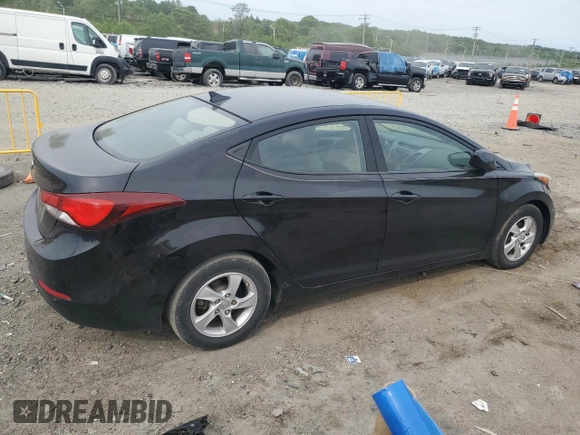 2014 Hyundai Elantra SE z VIN KMHDH4AE9EU107698, wystawiony jako Copart lot #56460845 z przebiegiem 179 338 mil mil oraz Szkoda całkowita • Salvage title. Historia ofert i sprzedaży dostępna na DreamBid. Obrazek 3.