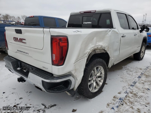 2019 GMC Sierra 1500 SLT with VIN 3GTU9DEL1KG185837, listed as a Copart auction lot 82670114 with 66,534 mi miles and Salvage Title. Bid and sale history available at carsss.com. Image 3.