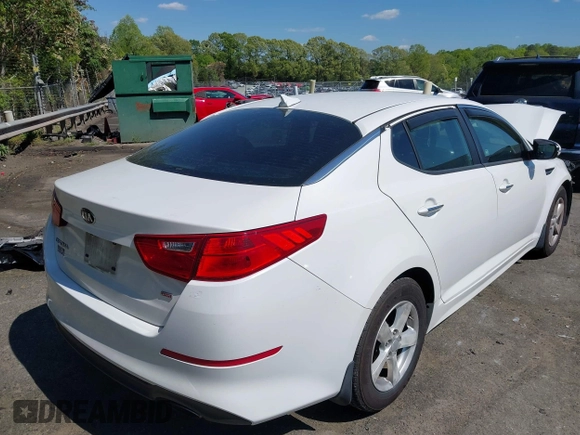 2015 Kia Optima LX z VIN KNAGM4A75F5557033, wystawiony jako IAAI lot #42050025 z przebiegiem 116 198 mil mil oraz . Historia ofert i sprzedaży dostępna na DreamBid. Obrazek 4.