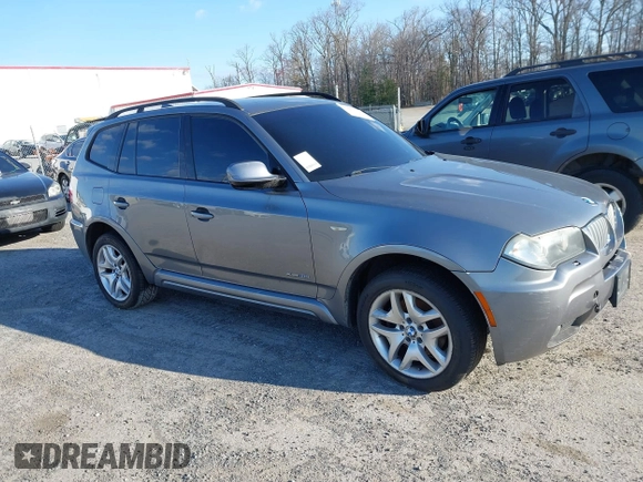 2010 BMW X3 xDrive30i with VIN WBXPC9C49AWJ38453, listed as a IAAI auction lot 41863225 with 1 mi miles. Bid and sale history available at carsss.com. Image 1.