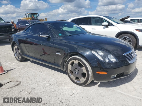 2005 Lexus SC 430 with VIN JTHFN48Y350061412, listed as a Copart auction lot 77746784 with 33,778 mi miles and Non Repairable. Bid and sale history available at DreamBid. Image 4.