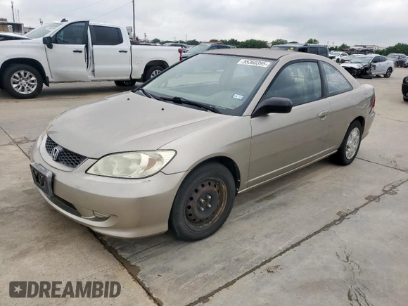 2004 Honda Civic LX with VIN 1HGEM22504L042804, listed as a Copart auction lot 55360395 with 0 mi miles and Clean Title. Bid and sale history available at carsss.com. Image 1.