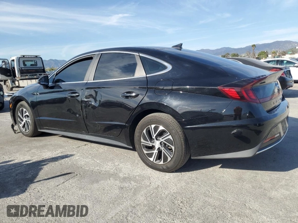 2020 Hyundai Sonata Hybrid Blue with VIN KMHL24JJ0LA014027, listed as a Copart auction lot 49980905 with 116,897 mi miles and Clean Title. Bid and sale history available at carsss.com. Image 2.