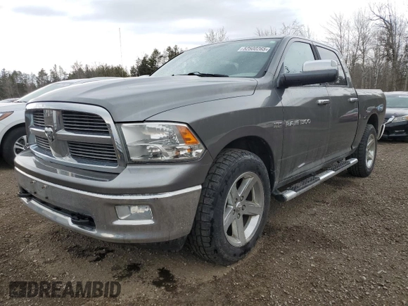 2012 Ram 1500 Big Horn with VIN 1C6RD7LT8CS202255, listed as a Copart auction lot 52500265 with 161,586 mi miles and Clean Title. Bid and sale history available at carsss.com. Image 1.
