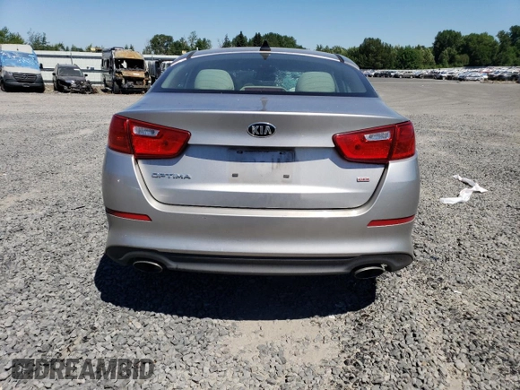 2015 Kia Optima LX with VIN KNAGM4A75F5537767, listed as a Copart auction lot 61660814 with Not Provided miles and Salvage Title. Bid and sale history available at DreamBid. Image 6.