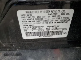 2016 Infiniti Q50 Premium с VIN JN1EV7AP6GM301728, выставлен на аукционе Copart как лот 60663765 с пробегом 91 118 миль миль и Списание • Salvage title. История ставок и продаж доступна на DreamBid. Изображение 12.