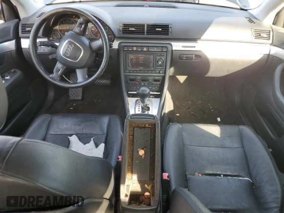 2007 Audi A4 2.0T with VIN WAUDF78E57A127434, listed as a Copart auction lot 61790355 with 203,514 mi miles and Salvage title. Bid and sale history available at DreamBid. Image 8.