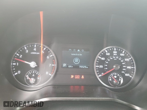 2020 Kia Telluride EX with VIN 5XYP34HCXLG071703, listed as a Copart auction lot 51601905 with 76,529 mi miles and Salvage Title. Bid and sale history available at DreamBid. Image 9.