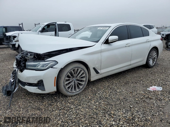2021 BMW 5 Series 540i with VIN WBA53BJ01MWW93023, listed as a Copart auction lot 43146455 with Not Provided miles and Salvage Title. Bid and sale history available at DreamBid. Image 1.