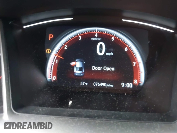 2019 Honda Civic Sedan Sport with VIN 19XFC2F85KE200828, listed as a IAAI auction lot 41807119 with 76,490 mi miles. Bid and sale history available at carsss.com. Image 15.
