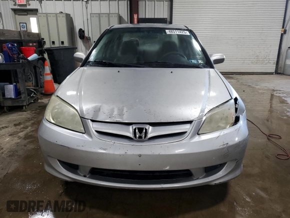 2005 Honda Civic LX with VIN 2HGES165X5H618584, listed as a Copart auction lot 48511425 with 209,342 mi miles and Salvage Title. Bid and sale history available at DreamBid. Image 5.
