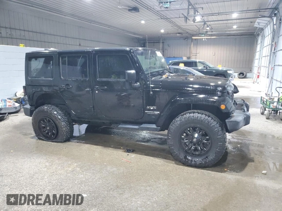2018 Jeep Wrangler JK Unlimited Sahara with VIN 1C4BJWEG2JL869892, listed as a Copart auction lot 74474184 with 82,098 mi miles and Salvage Title. Bid and sale history available at carsss.com. Image 4.