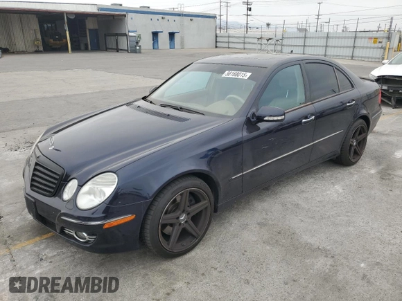 2008 Mercedes-Benz E 350 Luxury z VIN WDBUF87X48B310412, wystawiony jako Copart lot #58168015 z przebiegiem 147 515 mil mil oraz Szkoda całkowita • Salvage title. Historia ofert i sprzedaży dostępna na DreamBid. Obrazek 1.