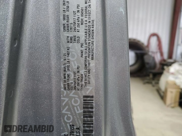 2021 Jeep Gladiator Freedom с VIN 1C6HJTAG2ML579159, выставлен на аукционе Copart как лот 42954605 с пробегом 66 865 миль миль и Списание • Salvage title. История ставок и продаж доступна на DreamBid. Изображение 14.