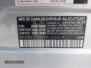 2008 Mercedes-Benz S 550 with VIN WDDNG71X18A153424, listed as a IAAI auction lot 41926237 with 88,869 mi miles and . Bid and sale history available at DreamBid. Image 9.